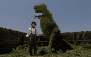 Edward Scissorshands made a bush into a t-rex